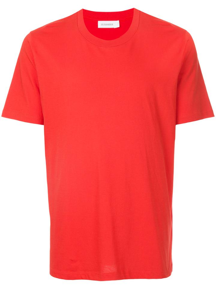Jil Sander Basic Crew Neck T-shirt - Red