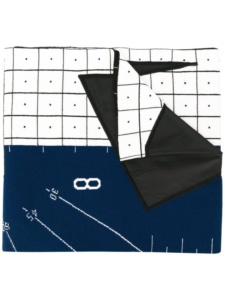 A-cold-wall* Ruler Print Scarf - Blue