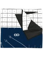 A-cold-wall* Ruler Print Scarf - Blue