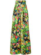 Rosie Assoulin - Floral Print Flared Pants - Women - Cotton/viscose - 2, Green, Cotton/viscose