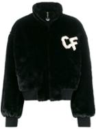 Chiara Ferragni Faux Fur Bomber Jacket - Black
