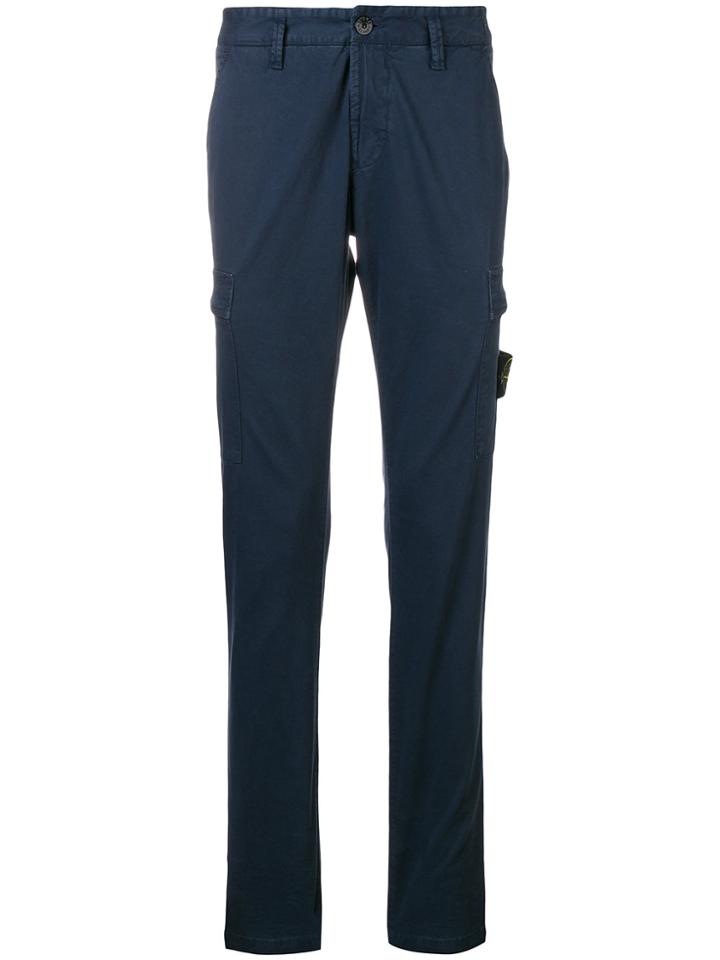 Stone Island Slim Cargo Trousers - Blue