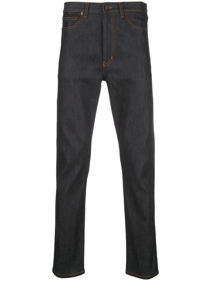 Saint Laurent Straight Leg Slim Fit Denim Jeans - Blue