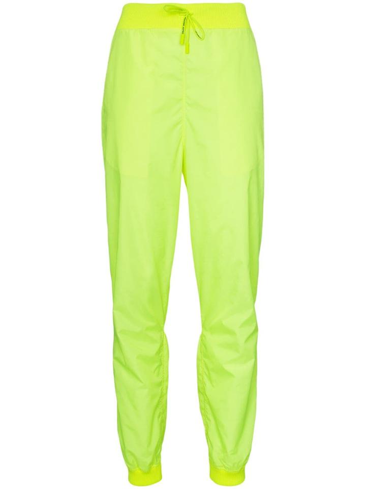Off-white High Waist Double Layer Track Pants - Yellow