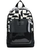 Calvin Klein Geometric Pattern Backpack - Black