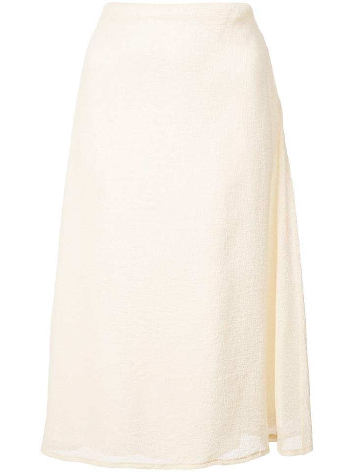 Mansur Gavriel Wavy A-line Skirt - White