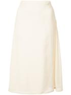 Mansur Gavriel Wavy A-line Skirt - White