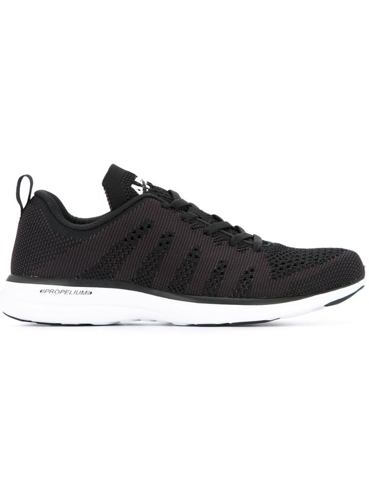 Apl Fly Knit Lace-up Sneakers - Black