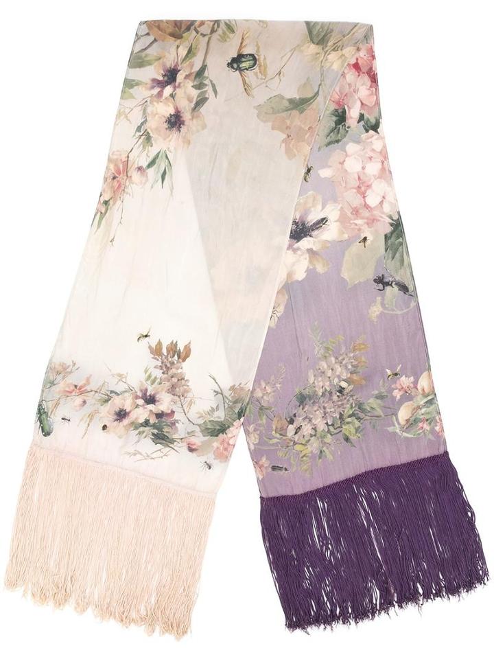 Jean Paul Gaultier Vintage Floral Print Scarf, Women's, Nude/neutrals
