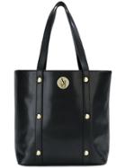 Armani Jeans Studded Logo Shopper Tote - Black