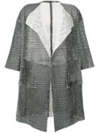 Giorgio Brato Short-sleeve Mesh Coat, Women's, Size: 42, Black, Leather