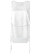 Victoria Victoria Beckham Classic Tank Top, Women's, Size: 36, White, Silk/viscose/cotton