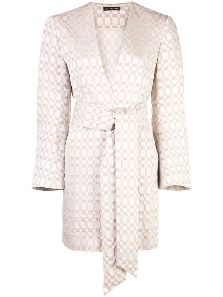 Josie Natori Jacquard Topper - Neutrals