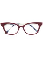 Face À Face Cat-eye Shaped Glasses - Red