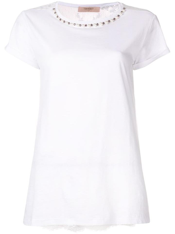 Twin-set Lace Back Top - White