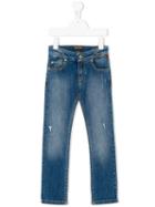 Roberto Cavalli Kids - Slim-fit Jeans - Kids - Cotton/leather/polyester/spandex/elastane - 8 Yrs, Blue