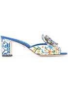 Dolce & Gabbana Floral Print Sandals - Multicolour