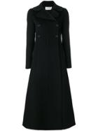 Valentino Long Double Breasted Coat - Black