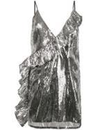 Laneus Sequin Embellished Dress - Silver
