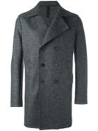 Harris Wharf London Double-breasted Mid Coat, Men's, Size: 48, Grey, Virgin Wool