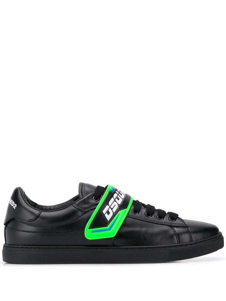 Dsquared2 T-strap Logo Sneakers - Black