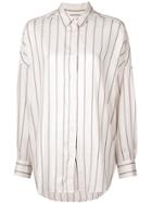 Iro Oversized Striped Shirt - White