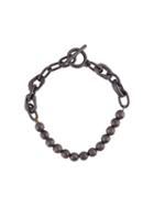 Henson 'beads Carved Links' Bracelet, Adult Unisex, Black