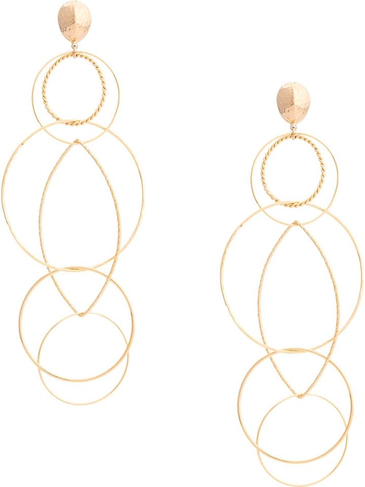 Gas Bijoux Torsade Multi Hoop Earrings - Gold