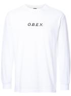 Obey Logo Print Sweatshirt, Men's, Size: Xl, White, Cotton