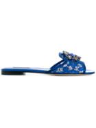 Dolce & Gabbana Bianca Embellished Sandals - Blue