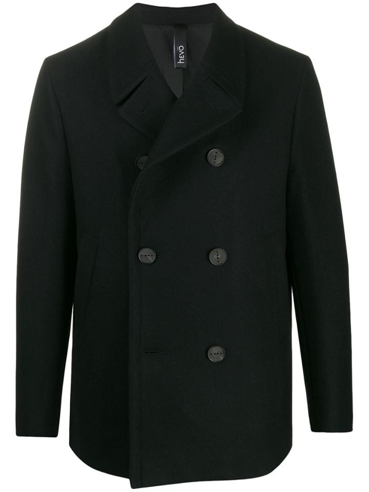 Hevo Short Double-breasted Coat - Black