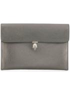 Alexander Mcqueen Skull Clutch Bag - Silver