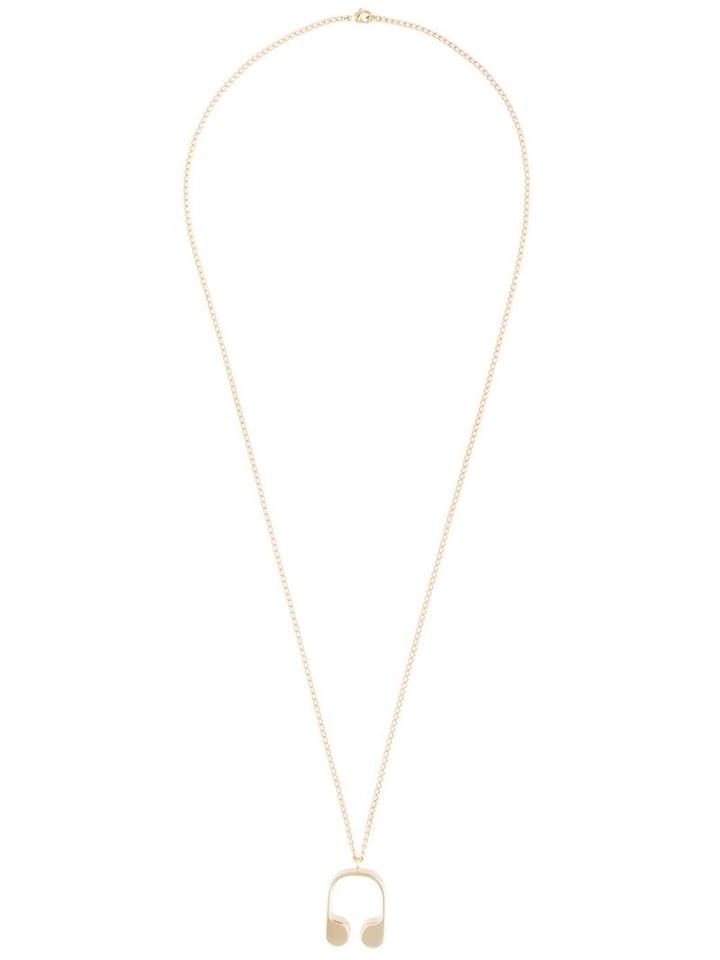 J.w.anderson U-shaped Pendant Necklace, Women's, Metallic