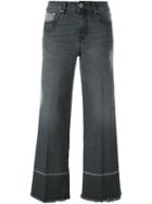 Don't Cry Bootcut Cropped Jeans, Women's, Size: 27, Grey, Cotton/spandex/elastane