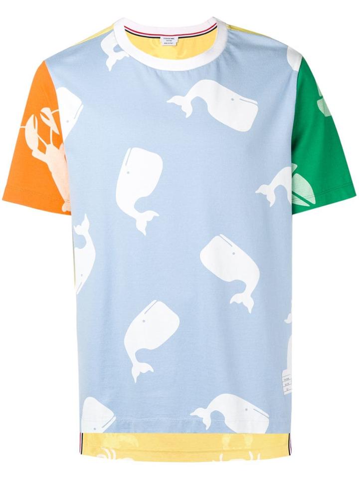 Thom Browne Multi-icon Fun Mix Tee - Blue