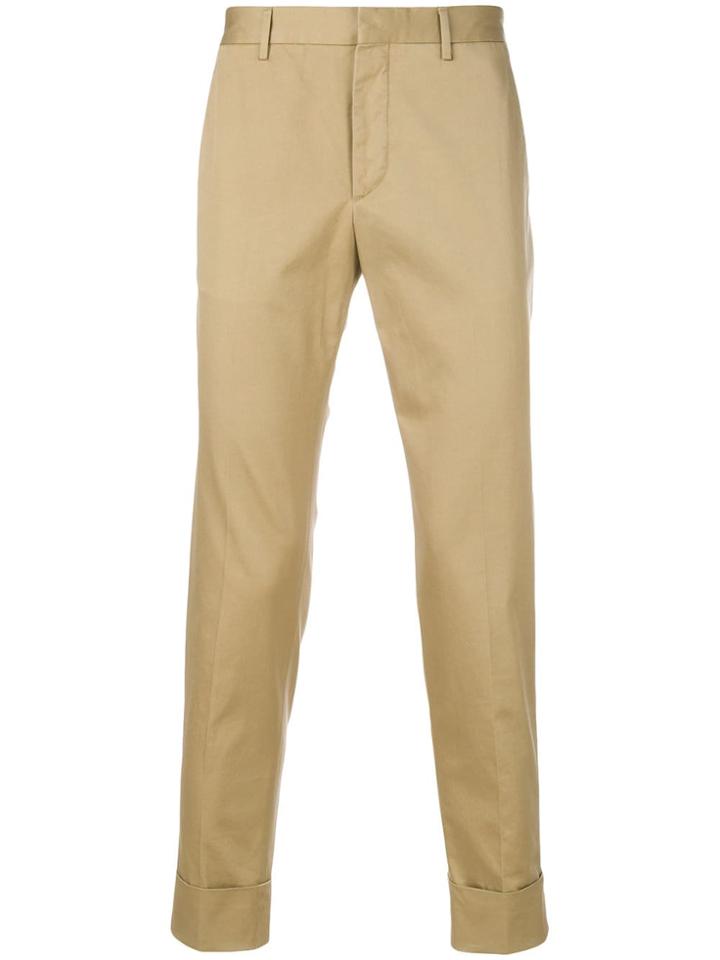 Prada Tailored Fitted Trousers - Neutrals