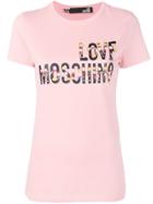 Love Moschino Cheerleader Doll Logo T-shirt - Pink