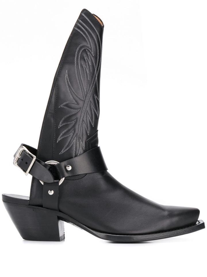 R13 Western Cut-out Boots - Black
