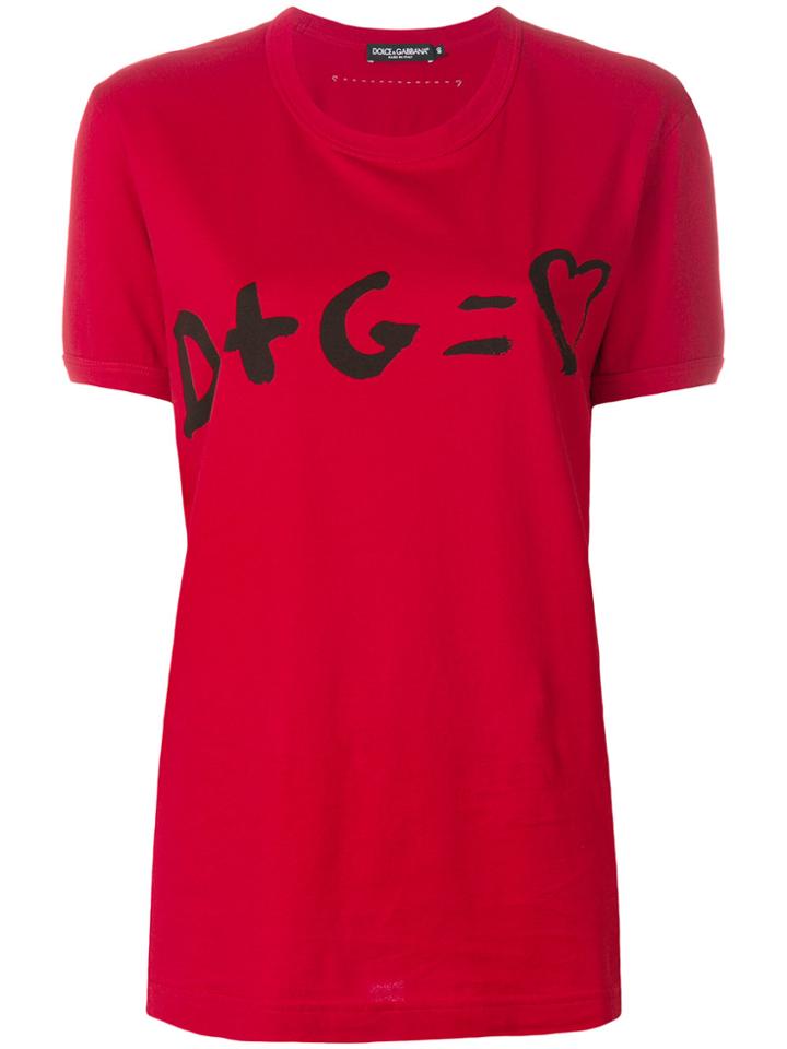 Dolce & Gabbana Logo Print T-shirt - Red