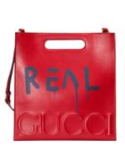 Gucci - Guccighost Leather Tote - Men - Leather/suede - One Size, Red, Leather/suede