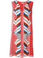 Kenzo Chevron And Diagonal Stripes Dress
