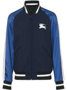Burberry Ekd Logo Nylon Varsity Jacket - Blue
