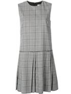 Red Valentino Checked Flared Dress - Grey
