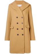 Carven Double Breasted Coat - Nude & Neutrals