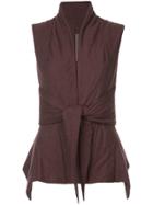 Rick Owens Lilies Padded Tie Front Gilet - Red