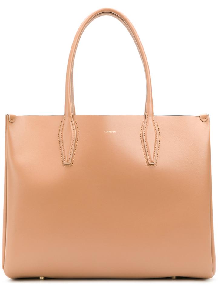 Lanvin Shopper Tote Bag - Nude & Neutrals