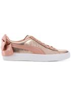 Puma Rear Bow Metallic Sneakers - Pink & Purple