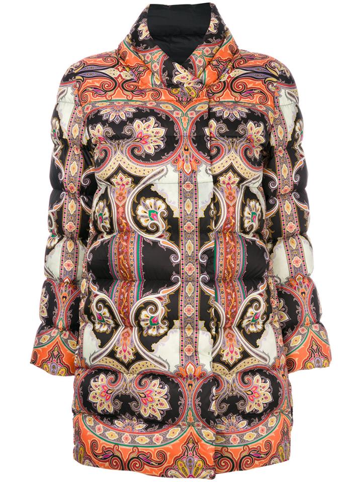 Etro Printed Padded Coat - Multicolour