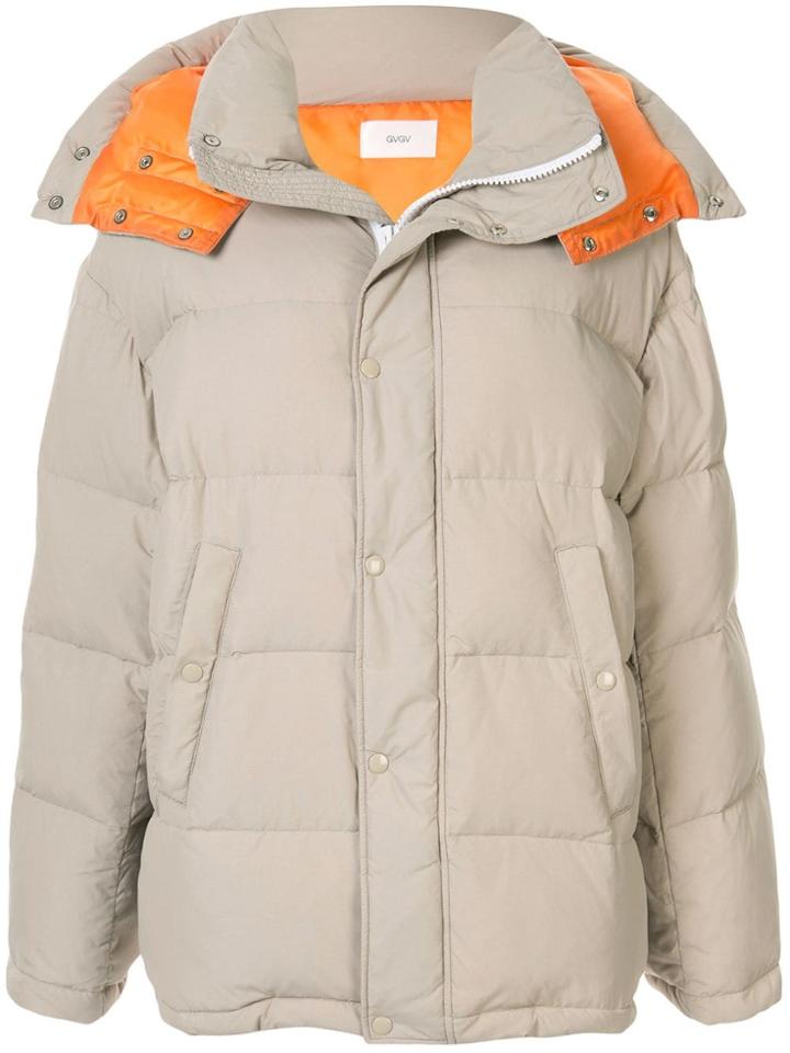G.v.g.v. Padded Zipped Coat - Brown