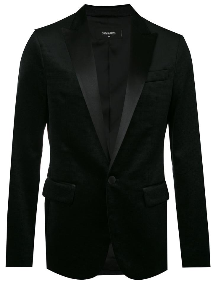 Tuxedo Jacket - Men - Cotton/polyester/silk - 48, Black, Cotton/polyester/silk, Dsquared2